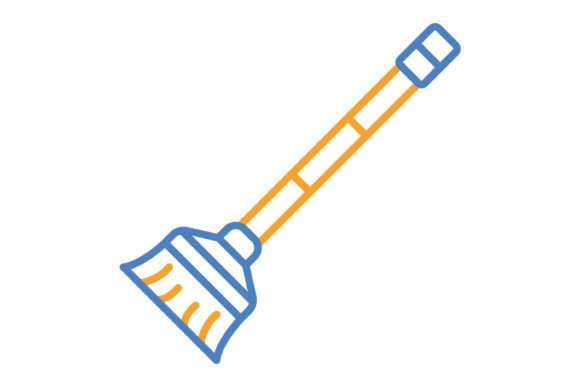Broom Blue & Orange Line Icon: A Practical Guide for Designers