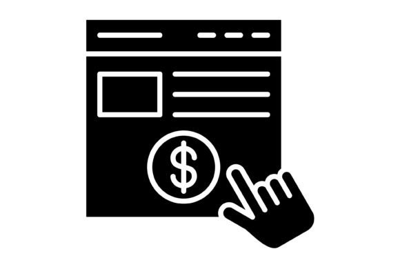 Cost Per Click Glyph Icon: Your Digital Marketing Essential