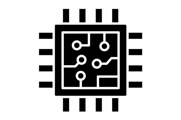 CPU Glyph Icon: Your Go-To for Tech-Forward Visuals