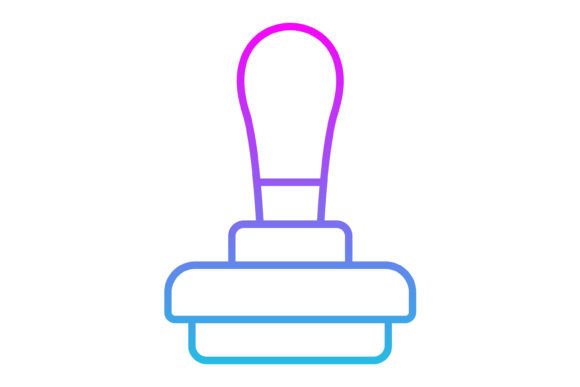 Exploring the Stamp Line Gradient Icon for Modern Design