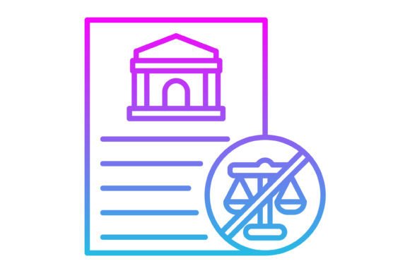 Illegal Line Gradient Icon: Elevate Your Digital and Print Designs