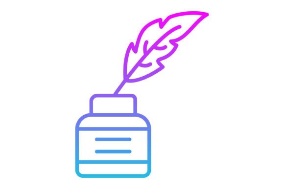 Inkwell Line Gradient Icon: The Modern Edge for Your Brand Identity