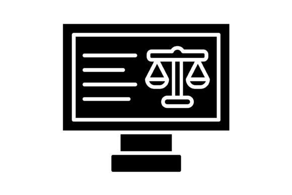 Online Court Glyph Icon: Your Versatile Digital Asset