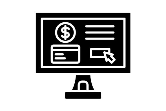 Online Payment Glyph Icon: Streamline Your Digital Interface