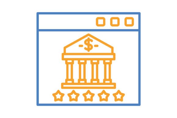Ratings Blue & Orange Line Icon: A Versatile Design Asset
