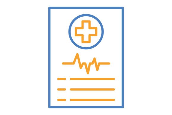 Report Blue & Orange Line Icon: A Vibrant Asset for Modern Projects