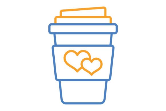Unlock Visual Energy: The Coffee Blue & Orange Line Icon Set
