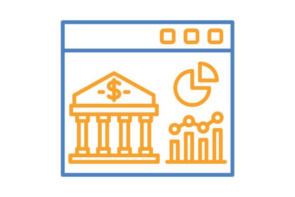 Website Analytics Blue Orange Line Icon: A Designer's Take